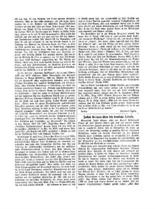 Jakob Grimm über die deutsche Schule