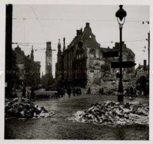 Augsburg, Maximilianstraße, Rathaus und Perlachturm