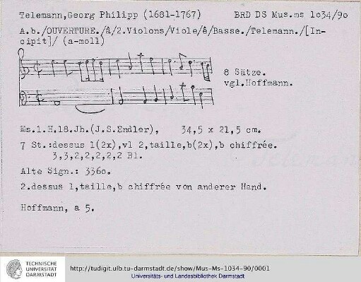 Ouvertüre a-moll