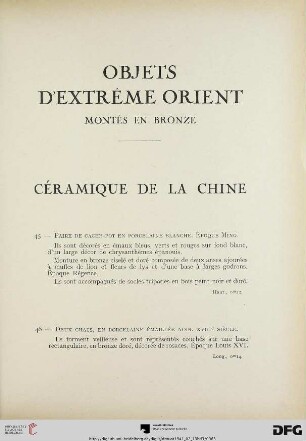 Céramique de la Chine (Nr. 45-54)