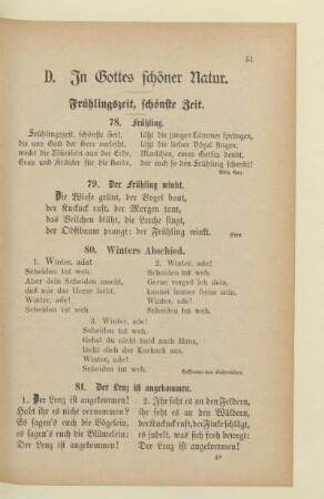 D. In Gottes schöner Natur