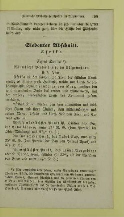 Siebenter Abschnitt. Afrika