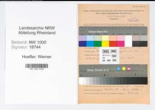 Entnazifizierung Werner Hoefler, geb. 13.02.1915 (Arbeiter)