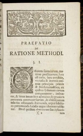 Praefatio De Ratione Methodi.