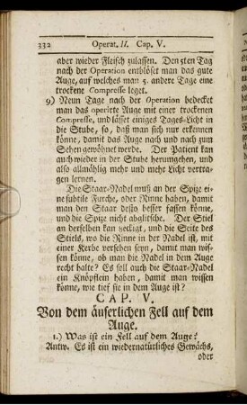 Cap. V. Von dem äuserlichen Fell auf dem Auge.