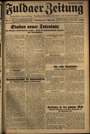 Ausgabe vom Donnerstag, den 03. März 1938.