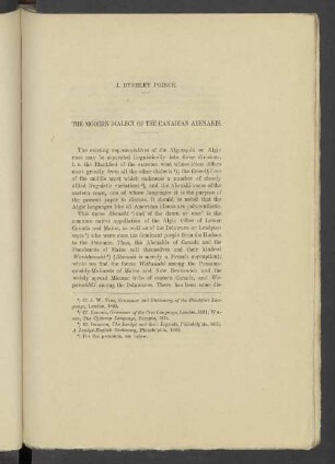 The Modern Dialect Of The Canadian Abenakis