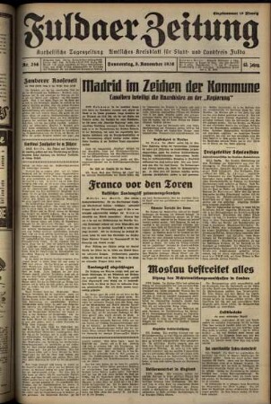 Ausgabe vom Donnerstag, den 05. November 1936.