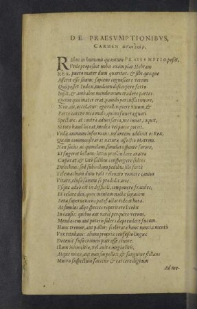 De Praesumptionibus