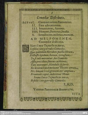 Comodiae Distributio