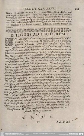 EPILOGUS AD LECTOREM.