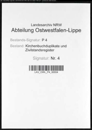 Zivilstandsregister der Munizipalität Aplerbeck (A 1811). (Gemeinde: Aplerbeck, Stadt Dortmund)