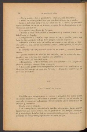 VIII - Cómo terminó la noche