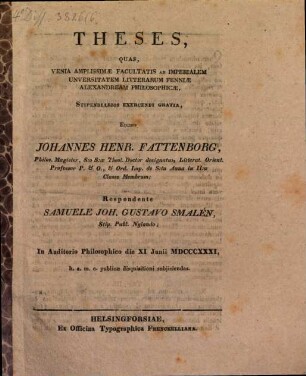 Theses : [de authentia legum Mosi adscriptorum]