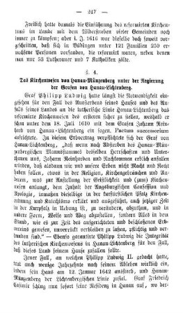 §. 4. Das Kirchenwesen von Hanau-Münzenberg unter der Regierung der Grafen von Hanau-Lichtenberg.