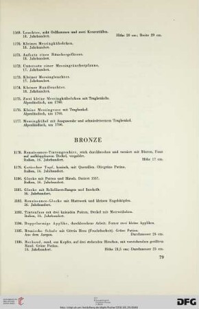 Bronze (Nr. 1178-1245)