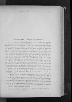 Verhandlungen zu Brügge. - 1280-82.