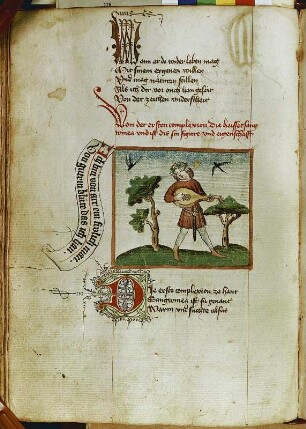 Sanguiniker als junger Mann mit Laute und Blumen im Haar