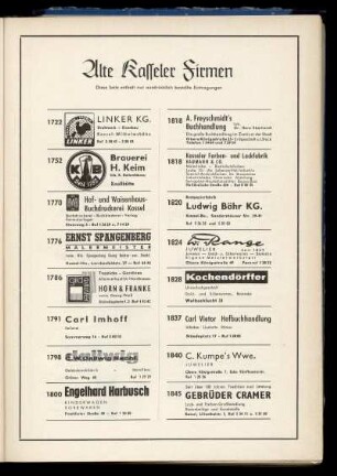 Alte Kasseler Firmen