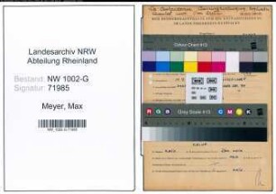 Entnazifizierung Max Meyer, geb. 14.09.1913 (Schneider)