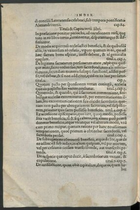 Tituli & Capita tertii libri.