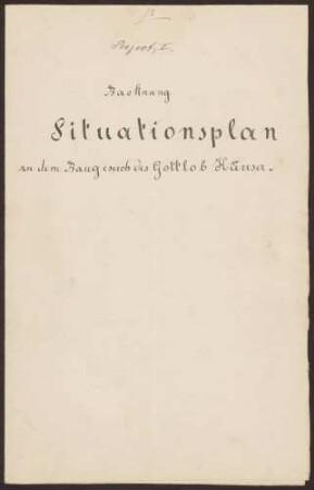 Häuser, Gottlob, Lederfabrikant Bau eines Wohnhauses