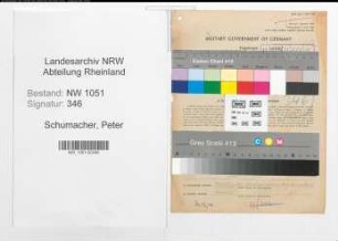 Entnazifizierung Peter Schumacher , geb. 05.04.1915 (Geschaeftsfuehrer)