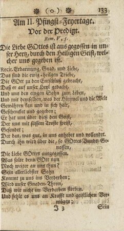 Am II. Pfingst-Feyertage.