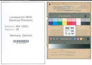 Entnazifizierung Gerhard Nienhaus , geb. 22.08.1894 (Schiedsmann)