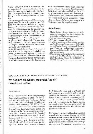 Wo beginnt die Geest, wo endet Angeln? : Kleiner Exkursionsführer