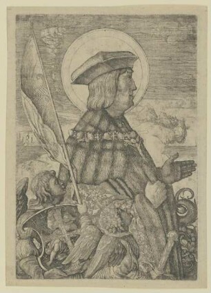 Profilbildnis des Kaisers Maximilian I. als Heiliger Georg