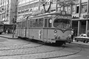 Schaffnerloser Betrieb bei der Karlsruher Straßenbahn.