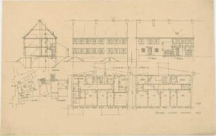 Döllgast, Hans; Verschiedenes - Lageplan; Grundrisse; Ansichten; Schnitt