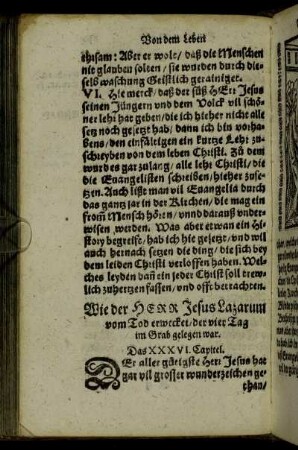 Das XXXVI. Capitel. - Das XL. Capitel.