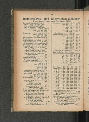 Deutsche Post- und Telegraphen-Gebühren