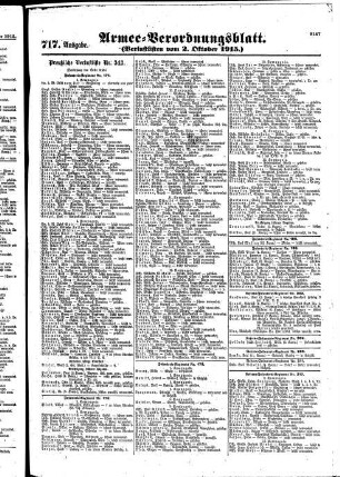 717. Ausgabe. Samstag, 2. Oktober 1915