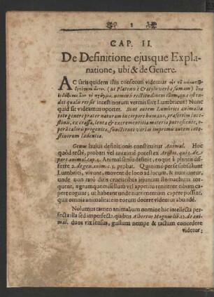 Cap. II. De Definitione ejusque Explanatione, ubi & de Genere.
