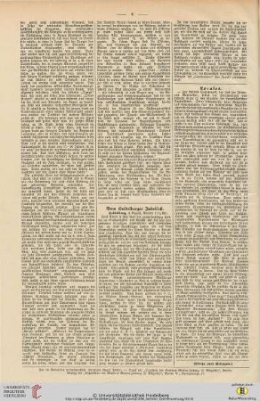 Vom Heidelberger Jubelfest. In: Berliner Börsenzeitung, Nr. 361, Morgen-Ausgabe, 06.08.1886, S. 4