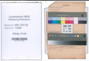 Entnazifizierung Ernst Heisig , geb. 20.07.1905 (Gewerberat)