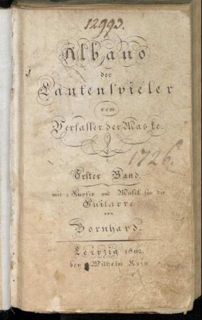 Bd. 1: Albano der Lautenspieler. Bd. 1
