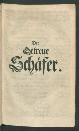 Der Getreue Schäfer