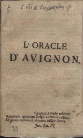 L´Oracle D´Avignon