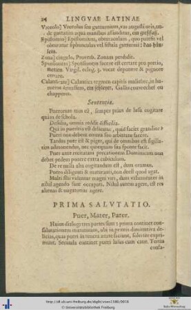 Prima Salutatio