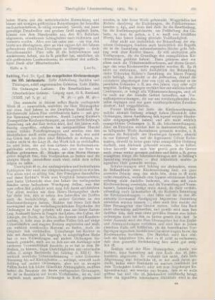 265-268 [Rezension] Sehling, Emil, Die evangelischen Kirchenordnungen des XVI. Jahrhunderts. 1. Abt.: Sachsen und Thüringen, nebst angrenzenden Gebieten. 1. Hälfte