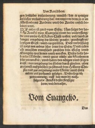 Vom Evangelio.