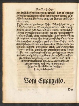 Vom Evangelio.