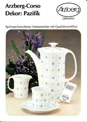 Produktprospekt "Arzberg-Corso / Dekor: Pazifik"