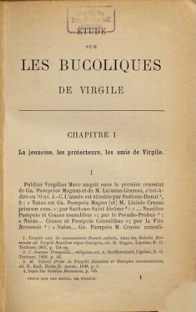 Étude sur les Bucoliques de Virgile