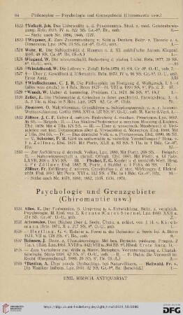 Psychologie und Grenzgebiete (Nr. 1534 - 1655)