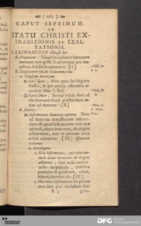 Caput Septimum. De Statu Christi Exinanitionis Et Exaltationis.